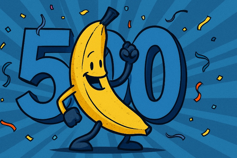 Grafik: 500 Artikel – Banahlen knackt die nächste geheime Schallmauer!