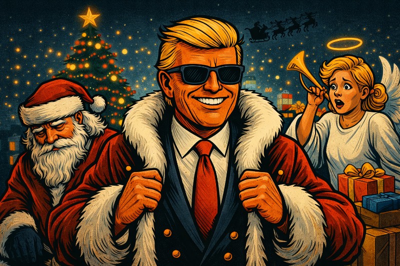 Grafik: Wie Ronald Tramp Weihnachten rettete – und warum der Schlitten jetzt leer ist