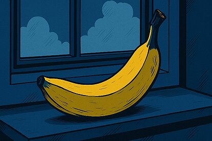 Grafik: Banahlen hebt ab – heimlich, still und banahl: Der Stealth-Start einer neuen Satire-Ära